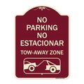 Signmission No Parking No Estacionar Tow Away Zone Directional Arrow Tacionamiento Zona De Carga, BU-1824-23706 A-DES-BU-1824-23706